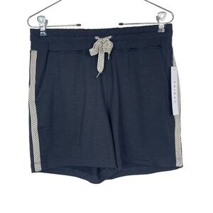 Tribal Black French Terry Pull-On Pocket Shorts, Small